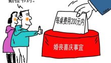 陜西商洛：城鎮(zhèn)婚宴收取非親屬賀禮在100元內(nèi)